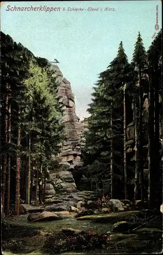 Ak Schierke Wernigerode im Harz, Schnarcherklippen
