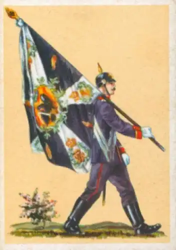 Sammelbild Fahnen- und Standartenträger, Serie 13 Bild 12 Nr. 156, Hann. Inf. Rgt. 77, 1903