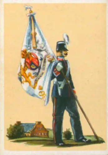 Sammelbild Fahnen- und Standartenträger, Serie 12 Bild 10 Nr. 143, Hann. Garde Rgt., 1866