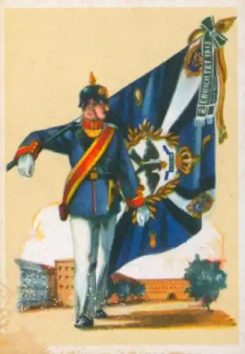 Sammelbild Fahnen- und Standartenträger, Album 2 Nr. 267, Inf. Rgt. Herwarth v. Bittenfeld No. 13