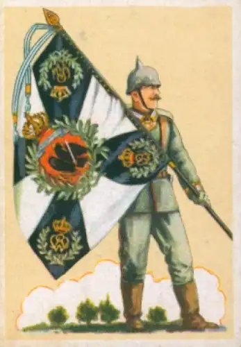 Sammelbild Fahnen- und Standartenträger, Album 2 Nr. 384, Preuß. 3. Garde Landwehr Regt.