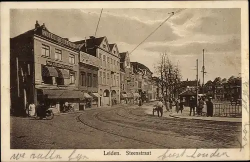 Ak Leiden Südholland Niederlande, Steenstraat