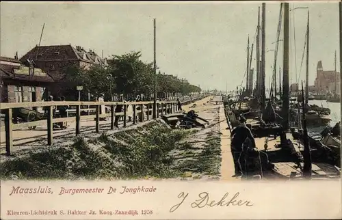 Ak Maassluis Südholland, Burgemeester de Jonghkade