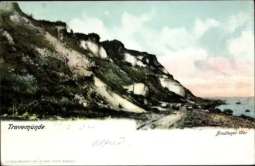 Ak Brodten Travemünde Lübeck, Brodtener Ufer