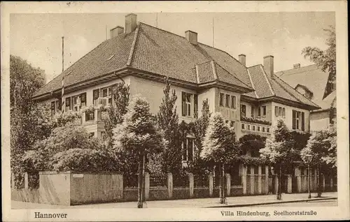 Ak Hannover in Niedersachsen, Villa Hindenburg, Seelhorststraße