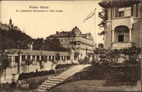 Ak Dresden Weißer Hirsch, Dr. Lahmanns Sanatorium, Villa Urvasi