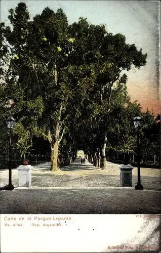 Ak Buenos Aires Argentinien, Calle en el Parque Lezama