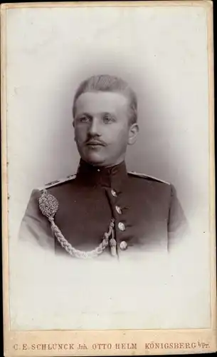 CdV Königsberg Ostpreußen, deutscher Soldat in Uniform, Schützenschnur