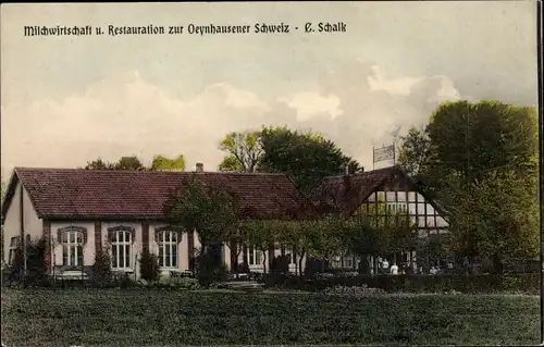 Ak Bad Oeynhausen in Westfalen, Milchwirtschaft und Restauration zur Oeynhausener Schweiz