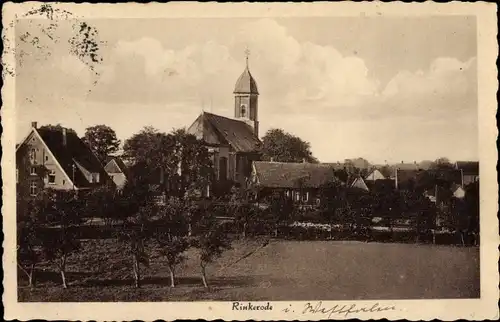 Ak Rinkerode Drensteinfurt in Westfalen, Teilansicht mit Kirche