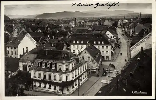 Ak Offenburg am Schwarzwald, Möbel Lauck, Teilansicht der Stadt