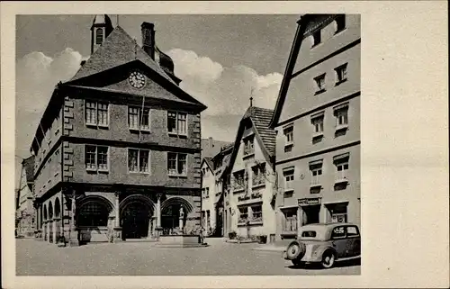 Ak Lohr am Main Unterfranken, Rathaus