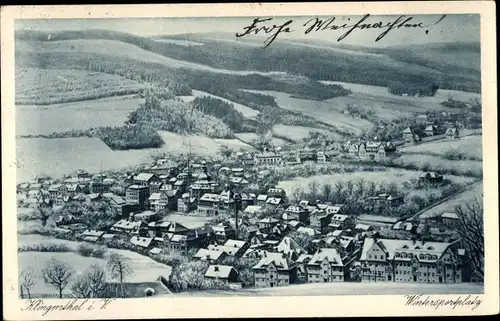 Ak Klingenthal im Vogtland Sachsen, Winterpanorama
