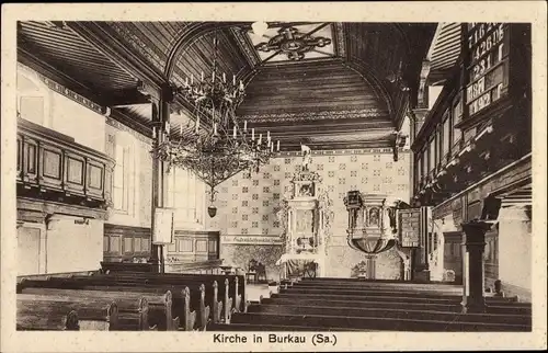 Ak Burkau in Sachsen, Kirche, Innenansicht, Kanzel
