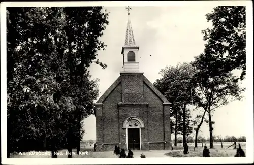 Ak Willemsoord Overijssel, Ned. Herv. Kerk
