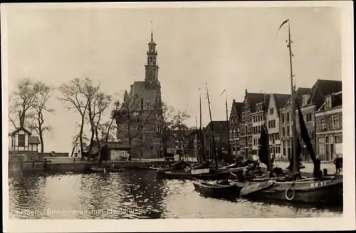 Ak Hoorn Nordholland Niederlande, Binnenhaven, Schiffe