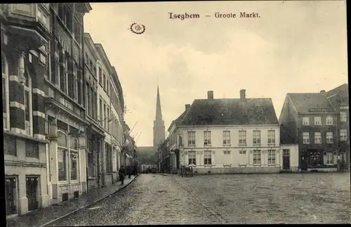 Ak Izegem Iseghem Westflandern, Groote Markt