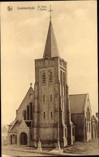Ak Lombardsijde Lombartzyde Westflandern, L'Eglise