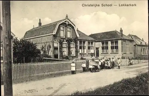 Ak Lekkerkerk Südholland, Christelijke School