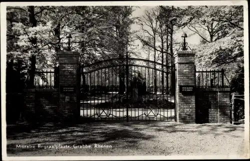 Ak Rhenen Utrecht, Grebbe, Militaire Begraafplaats
