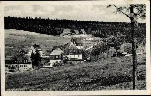 Ak Tellerhäuser Breitenbrunn Erzgebirge, Blick über den Ort