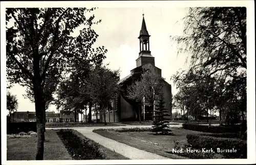 Ak Borssele Zeeland, Ned. Herv. Kerk, Kirche