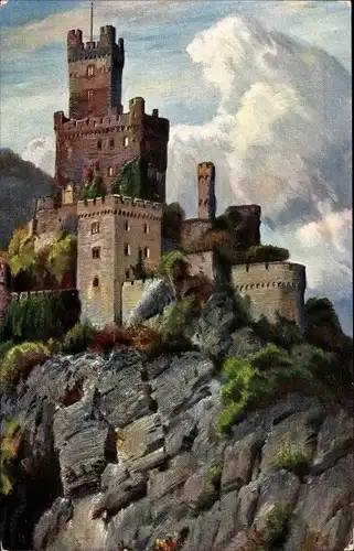 Ak Niederheimbach am Rhein, Burg Sooneck