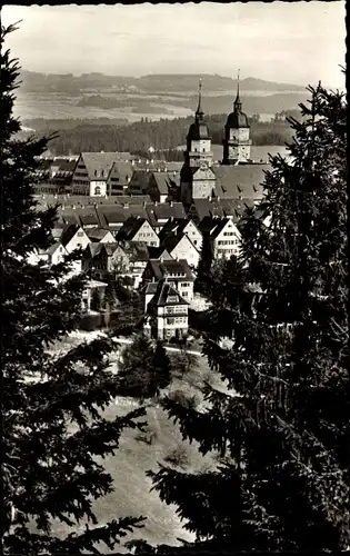 Ak Freudenstadt im Nordschwarzwald, Blick vom Finkenberg, Kirche