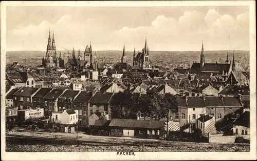 Ak Aachen in Nordrhein Westfalen, Ortsansicht, Kirchen