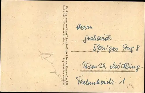 Ak Schauspieler Attila Hörbiger, Portrait, Anzug, Haartolle, Autogramm