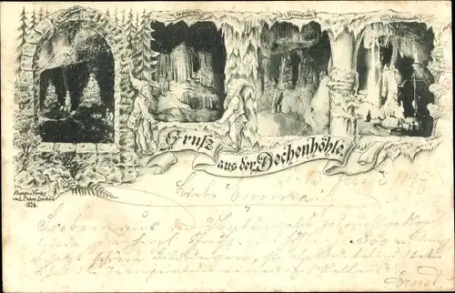 Ak Grüne Iserlohn im Märkischen Kreis, Dechenhöhle