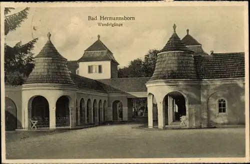Ak Pömbsen Bad Driburg in Westfalen, Bad Hermannsborn, Wandelgänge