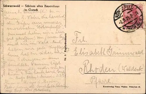 Ak Gutach im Schwarzwald, Ansicht eines schönen alten Bauernhauses