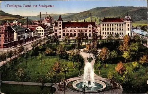 Ak Tuttlingen an der Donau Württemberg, Partie am Stadtgarten