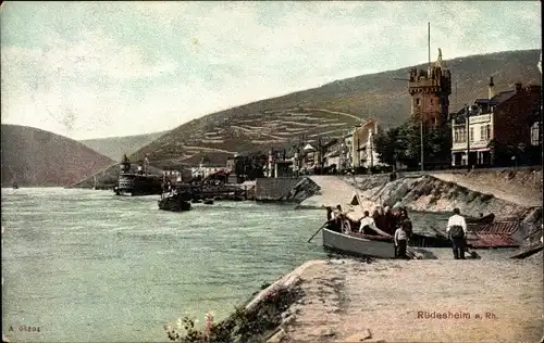 Ak Rüdesheim am Rhein, Panorama