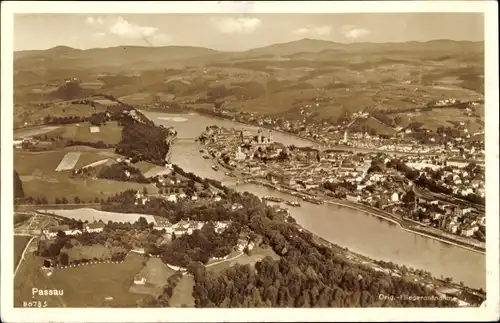 Ak Passau in Niederbayern, Orig. Fliegeraufnahme