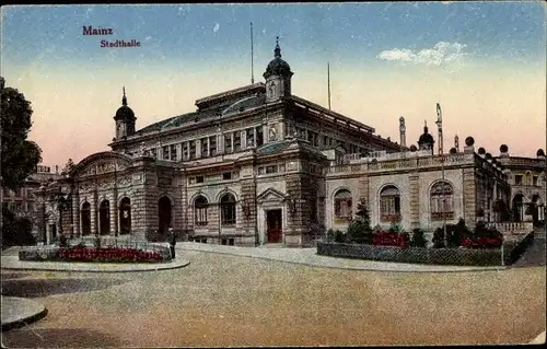 Ak Mainz am Rhein, Stadthalle