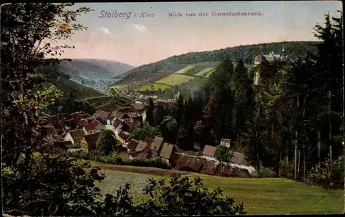 Ak Stolberg im Harz, Blick von der Dornröschenbank