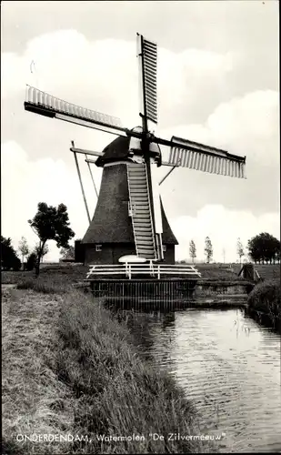 Ak Onderdendam Groningen, Watermolen De Zilvermeeuw