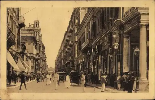 Ak Alexandria Ägypten, Rue Cherif Pacha