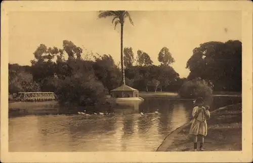 Ak Alexandria Ägypten, Au Jardin Nouzha