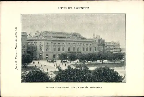 Ak Buenos Aires Argentinien, Banco de la Nación Argentina