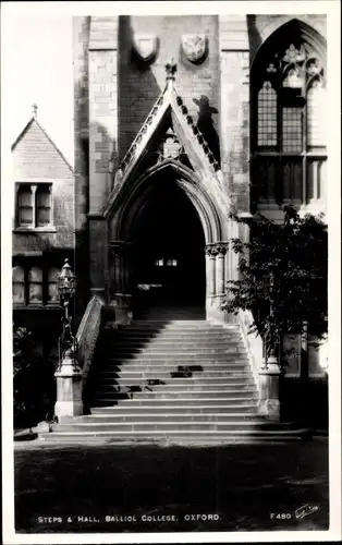 Ak Oxford Oxfordshire England, Balliol College, Steps and Hall