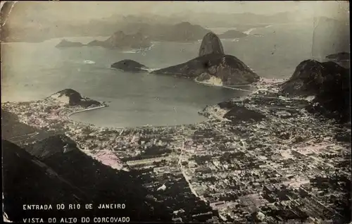 Ak Rio de Janeiro Brasilien, vista do alto do Corcovado