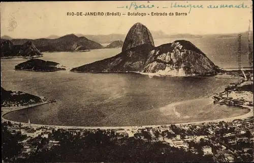 Ak Rio de Janeiro Brasilien, Botofogo, Entrada da Barra