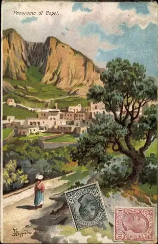 Künstler Ak Capri Neapel Campania, Panorama