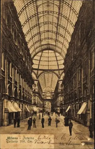Ak Milano Mailand Lombardia, Interno Galleria Vittorio Emanuele