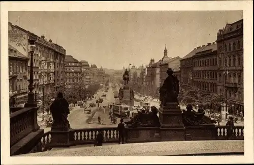 Ak Praha Prag Tschechien, Václavské náměstí, Wenzelsplatz