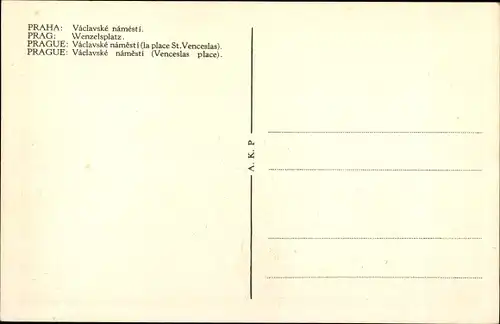Ak Praha Prag Tschechien, Václavské náměstí, Wenzelsplatz