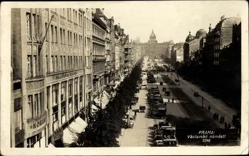 Foto Ak Praha Prag, Vaclavske namesti, Straßenpartie